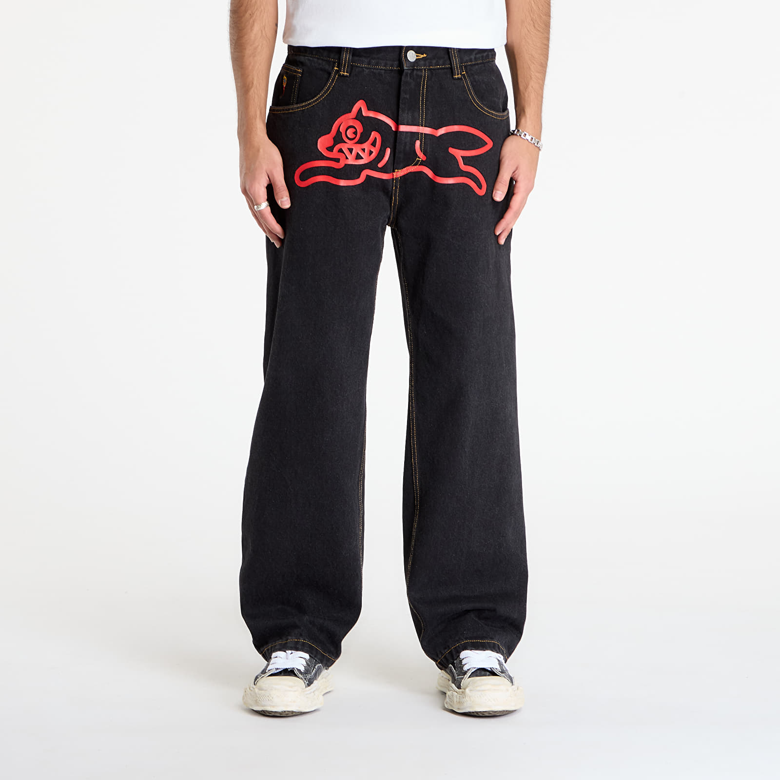 Jeans til mænd Billionaire Boys Club Icecream Running Dog Double Scoop Denim Pant Black