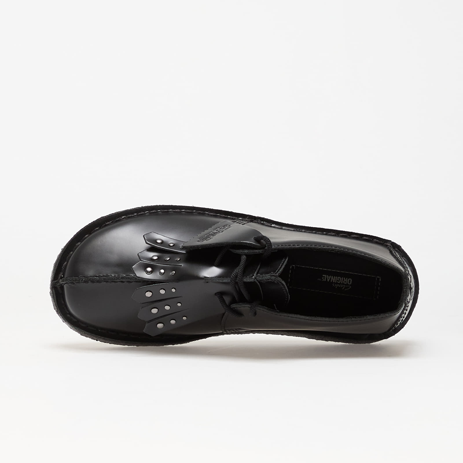 Women's shoes Clarks Originals Desert Trek Black Hi Shine Leather