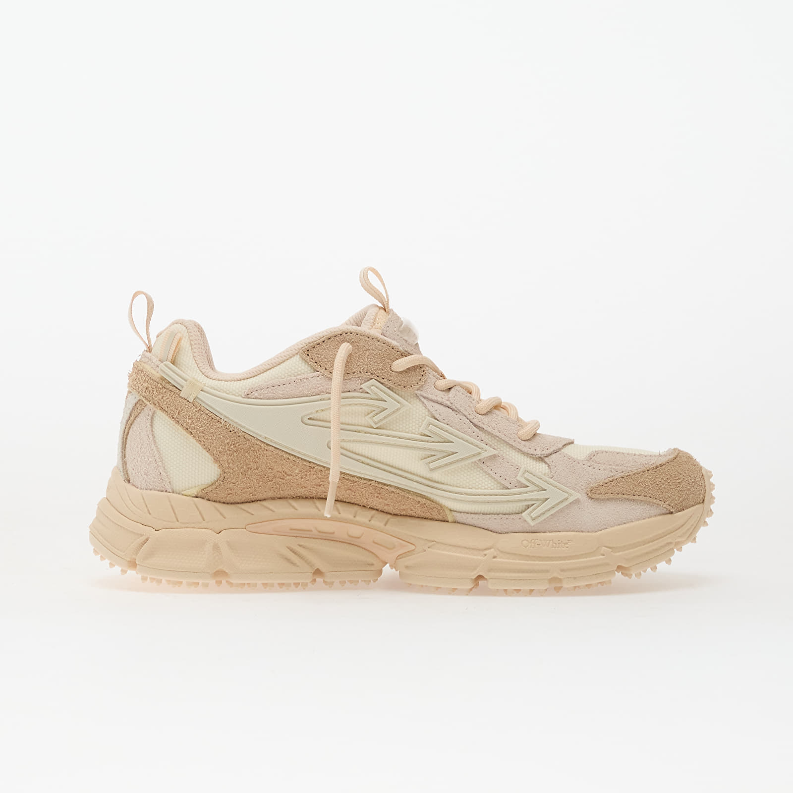 Women's shoes Off-White Ow Be Right Back Suede  Caramel/ Nude