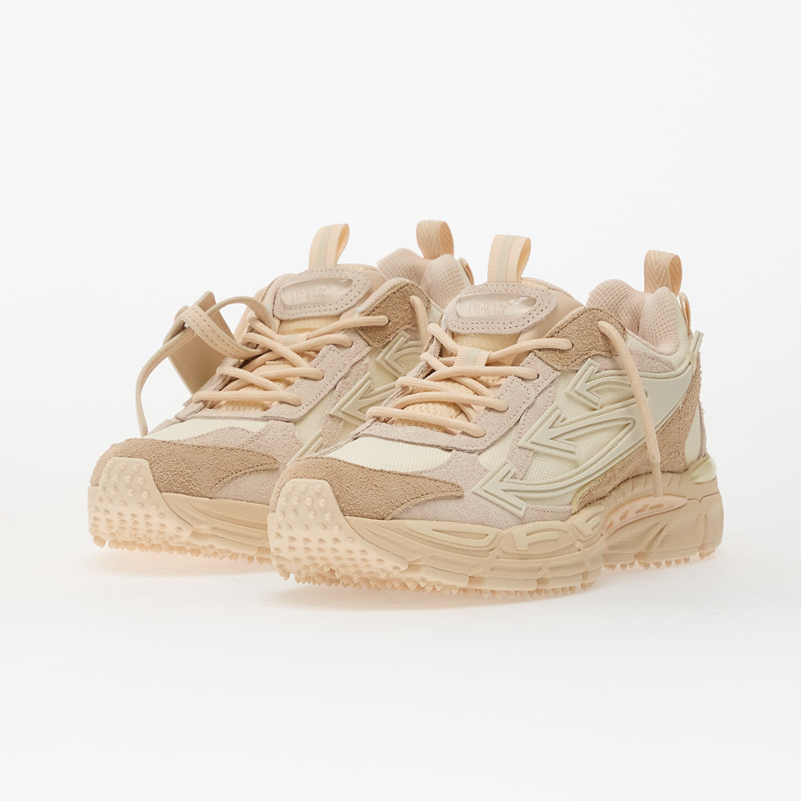 Women's shoes Off-White Ow Be Right Back Suede  Caramel/ Nude