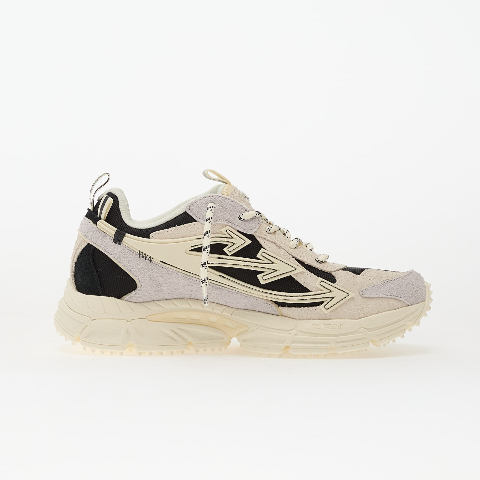 Women's shoes Off-White Ow Be Right Back Suede Off Off White/ Black