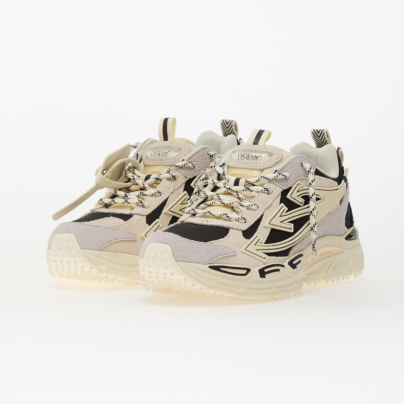 Women's shoes Off-White Ow Be Right Back Suede Off Off White/ Black