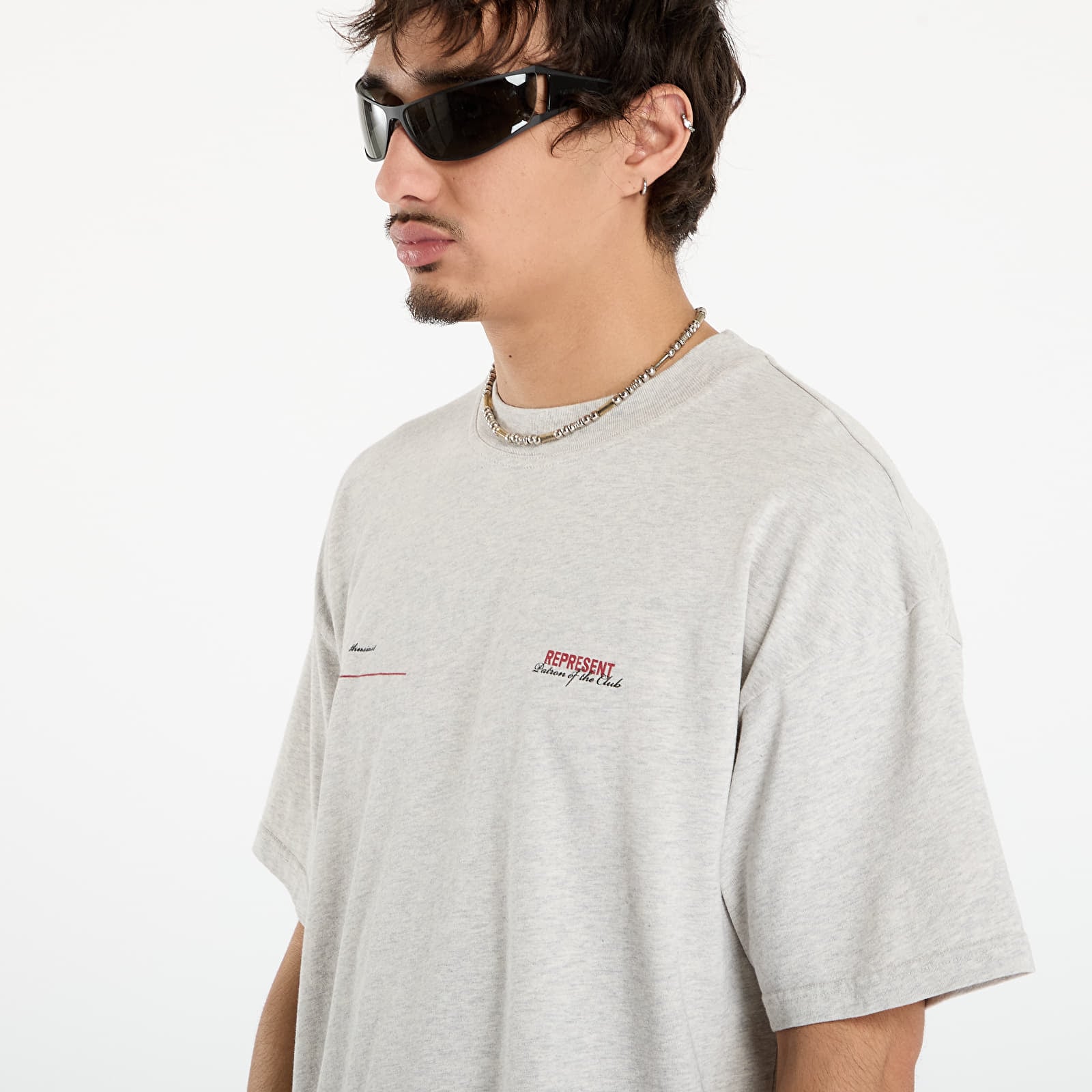 T-skjorter for menn REPRESENT Patron Of The Club T-Shirt UNISEX Cream Marl