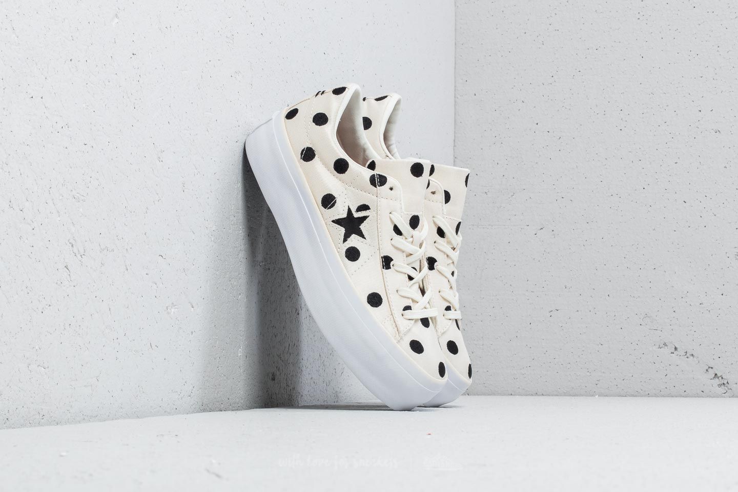 Női cipők Converse One Star Platform Ox Egret/ Black/ White