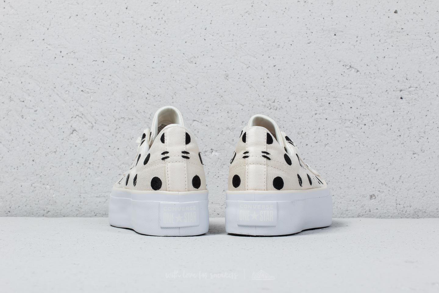 Converse one star 2024 polka dot platform sneaker