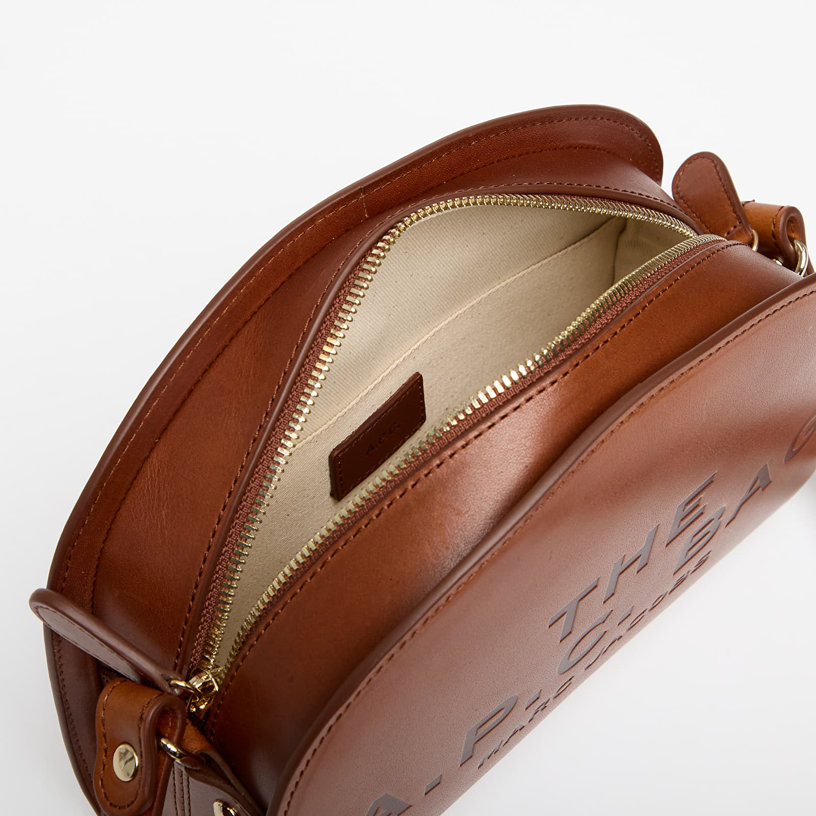 Torbe za čez ramo A.P.C. x Marc Jacobs Sac Demi-Lune Hazelnut