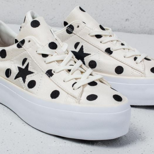 Converse One Star Platform Ox Egret Black White Footshop