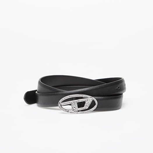 Vyö DIESEL Oval D Logo B-1Dr Strass 20 Belt Black