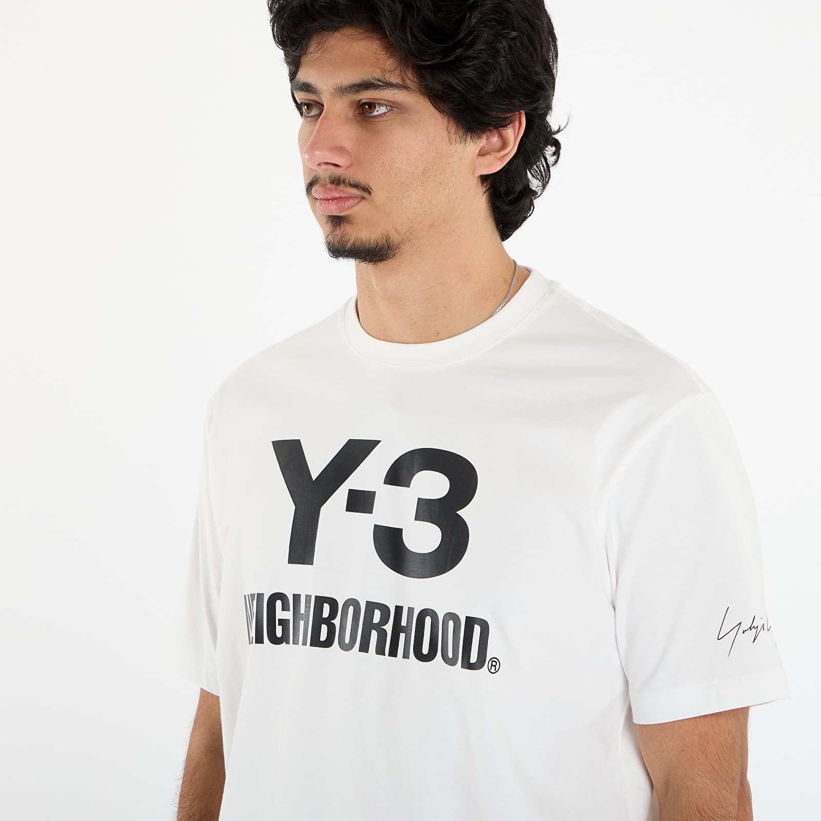 Pánská trička Y-3 x Neighborhood Logo Tee UNISEX Core White