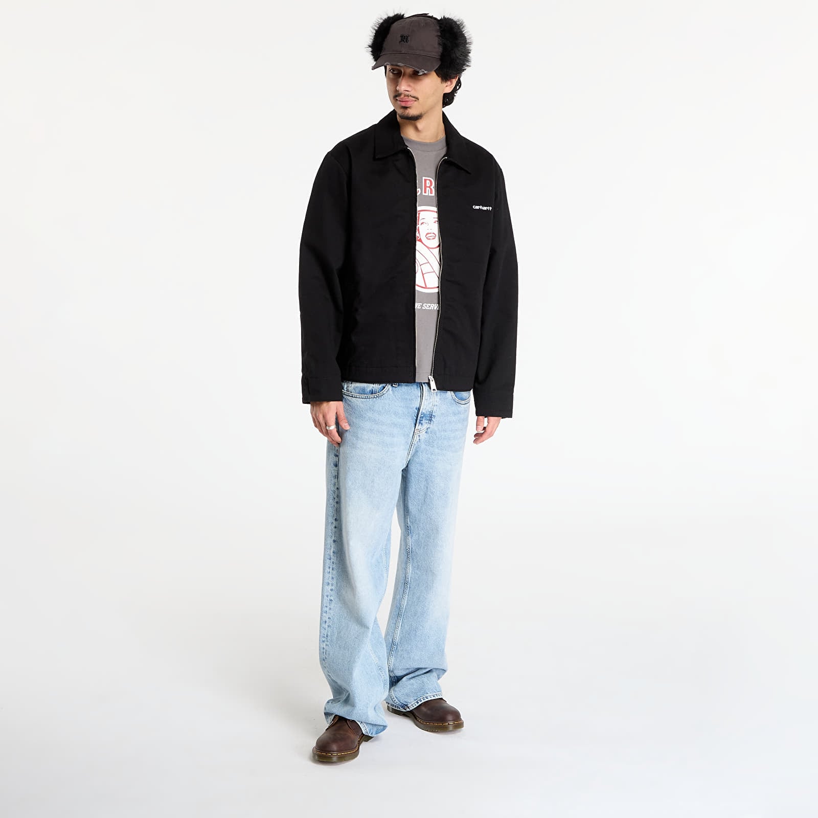 Jakne Carhartt WIP Module Script Jacket UNISEX Black/ White Rigid