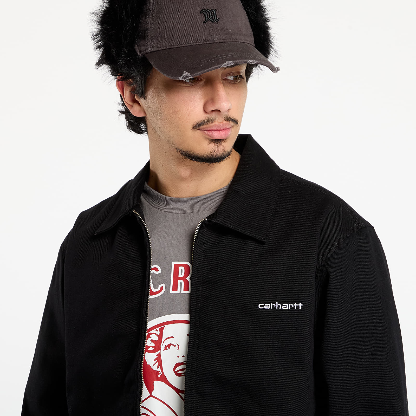 Jakne Carhartt WIP Module Script Jacket UNISEX Black/ White Rigid