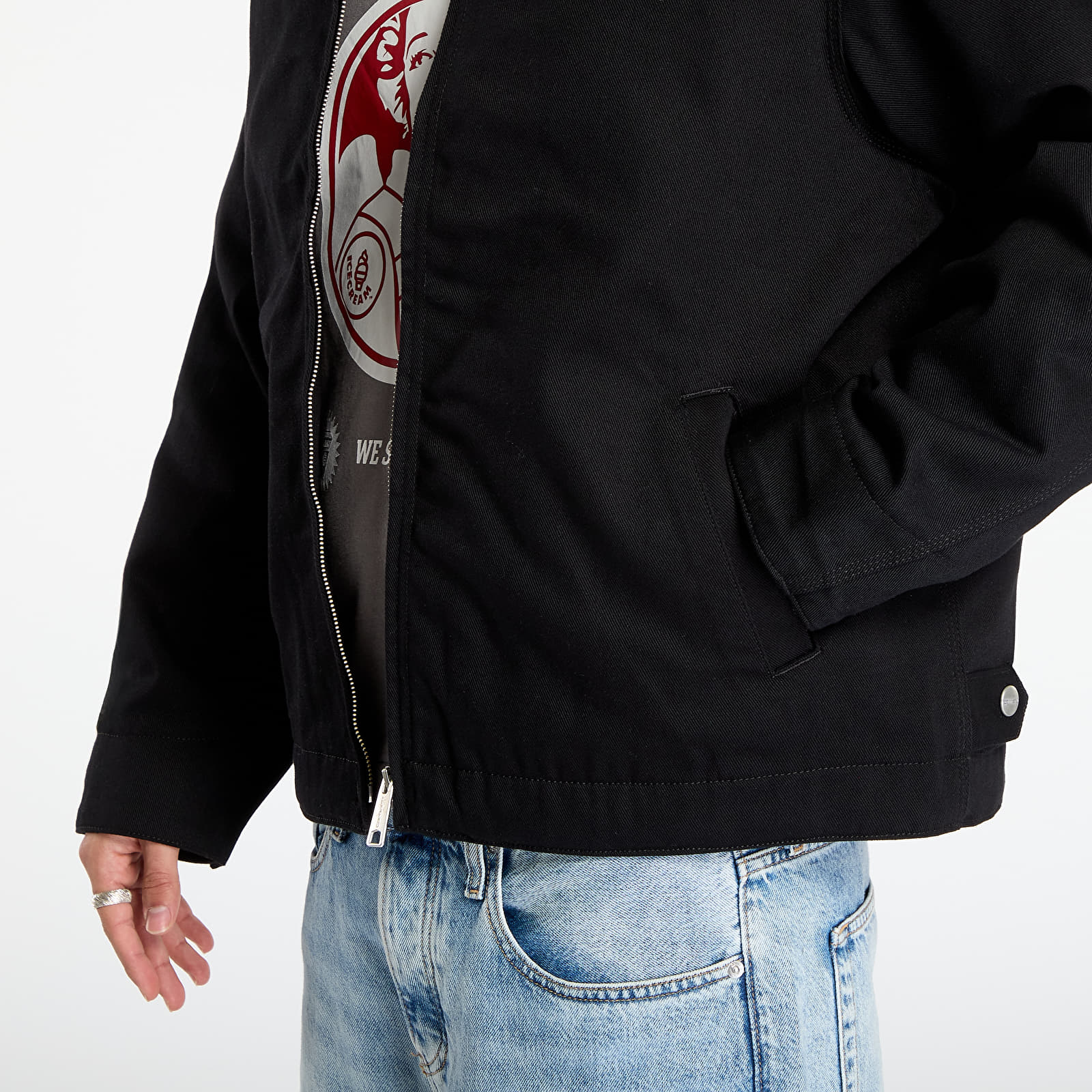 Jakne Carhartt WIP Module Script Jacket UNISEX Black/ White Rigid