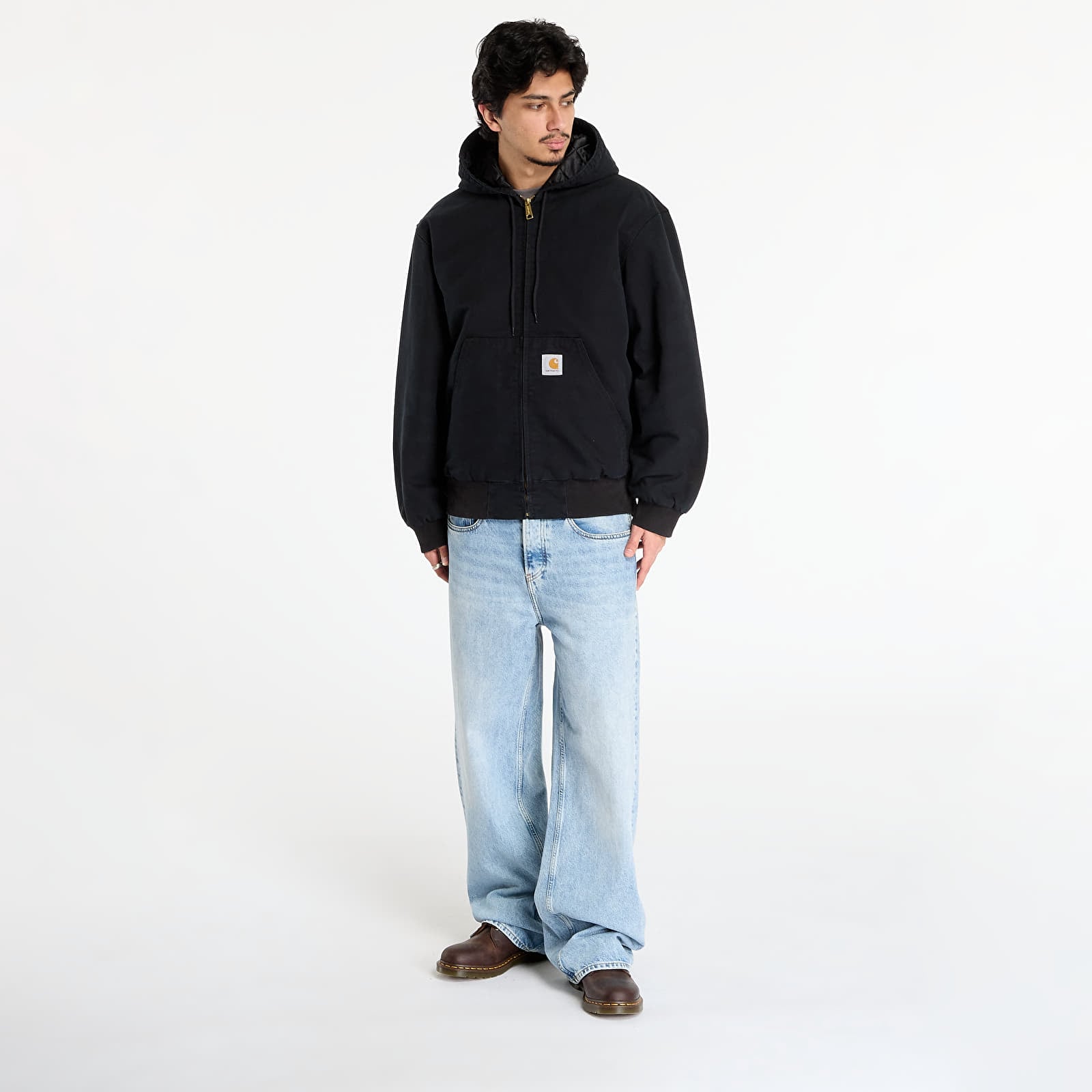 Jassen Carhartt WIP OG Active Jacket UNISEX Black Stone Canvas