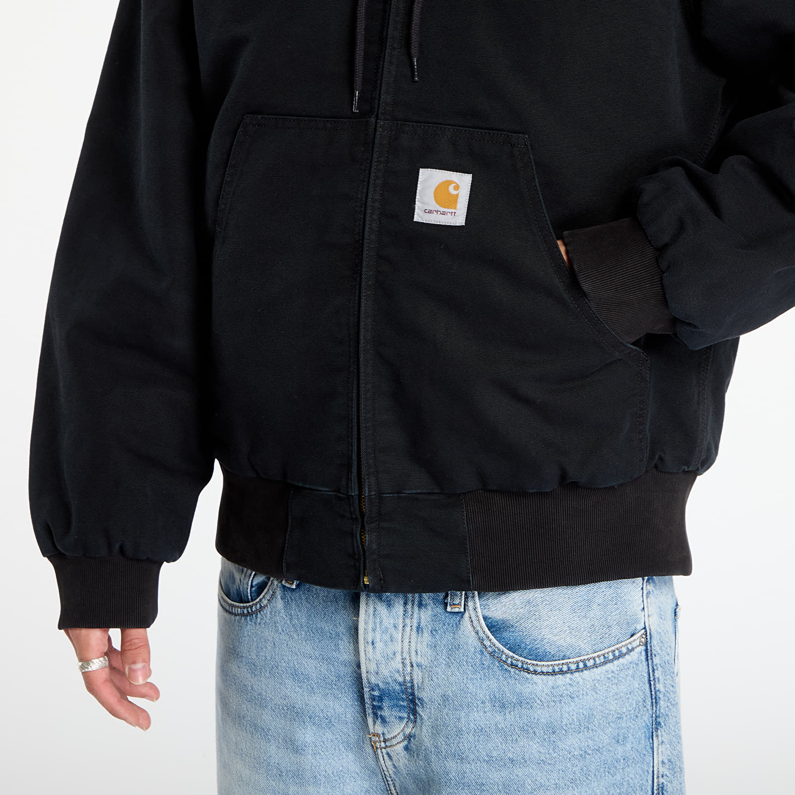Jassen Carhartt WIP OG Active Jacket UNISEX Black Stone Canvas