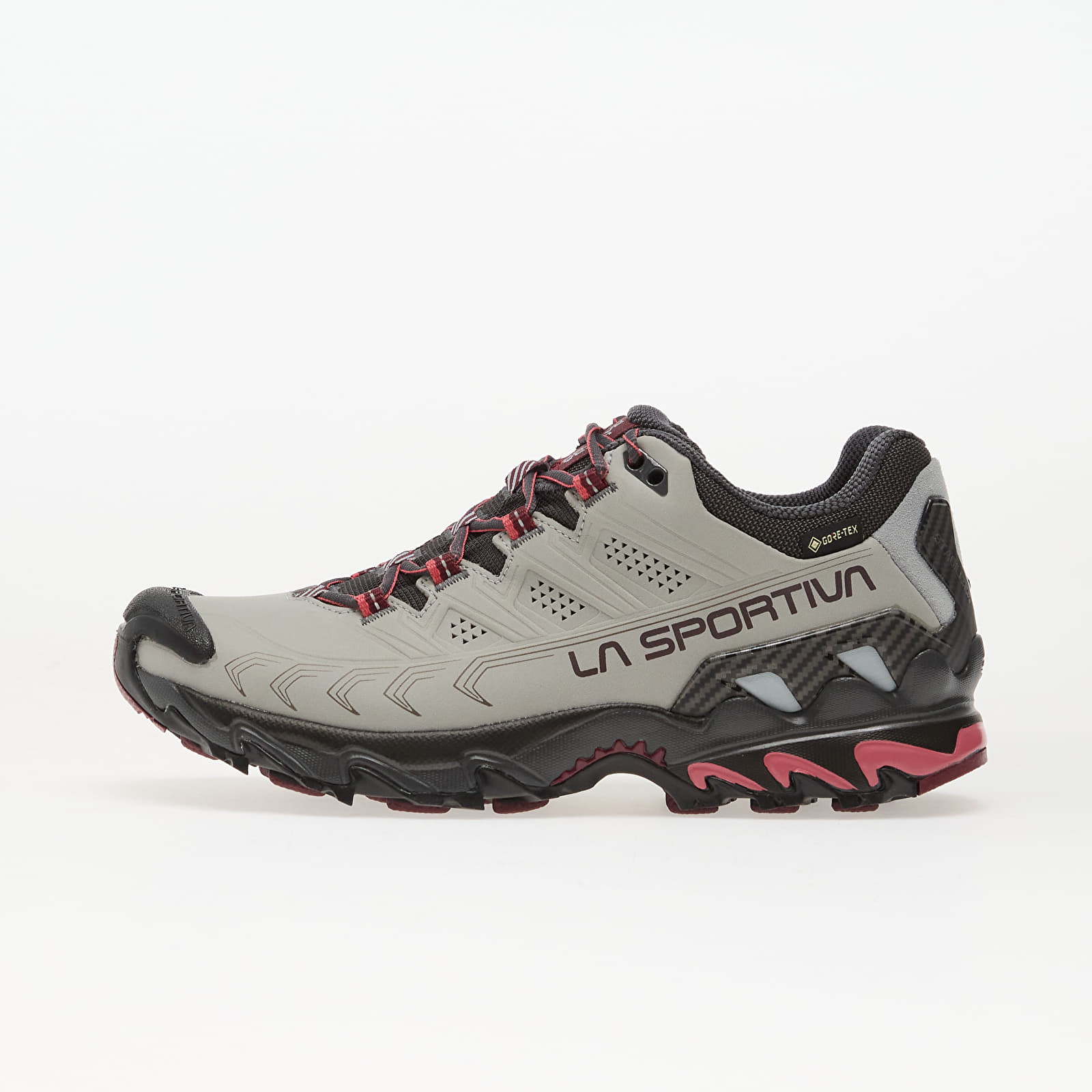 Women's shoes La Sportiva Ultra Raptor II Leather Woman GTX Cloud/ Redwood
