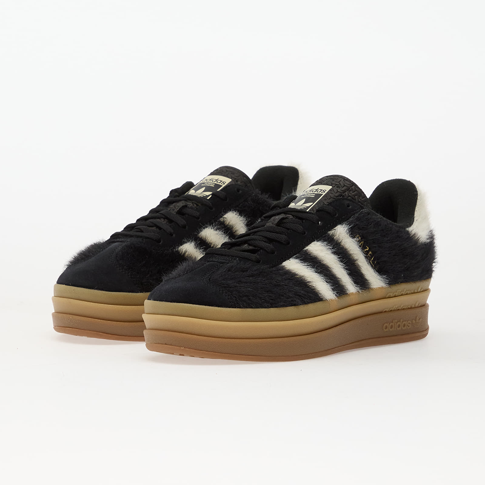 Women's shoes adidas Gazelle Bold W Core Black/ Crew White/ Gold Metallic