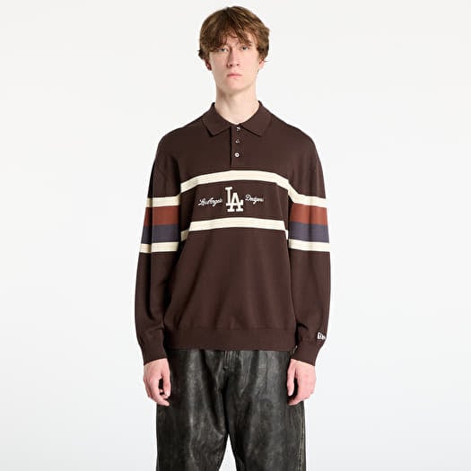 Sweater New Era MLB LA Dodgers Knit Rugby Shirt UNISEX Brown