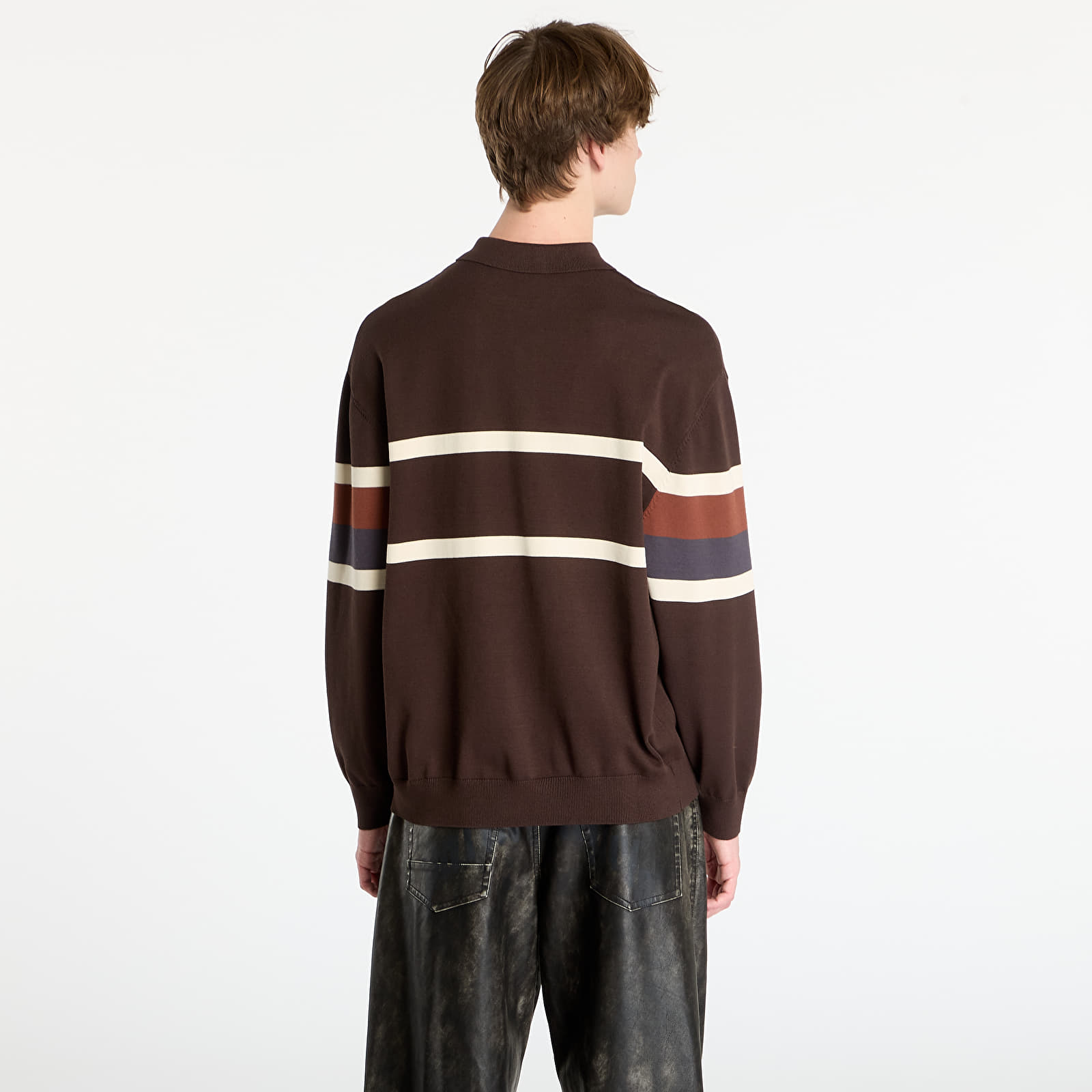 Trøjer til mænd New Era MLB LA Dodgers Knit Rugby Shirt UNISEX Brown