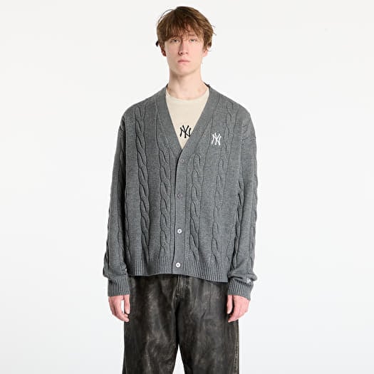 Sweater New Era MLB Knit Cardigan New York Yankees UNISEX Graphite/dark Graphite