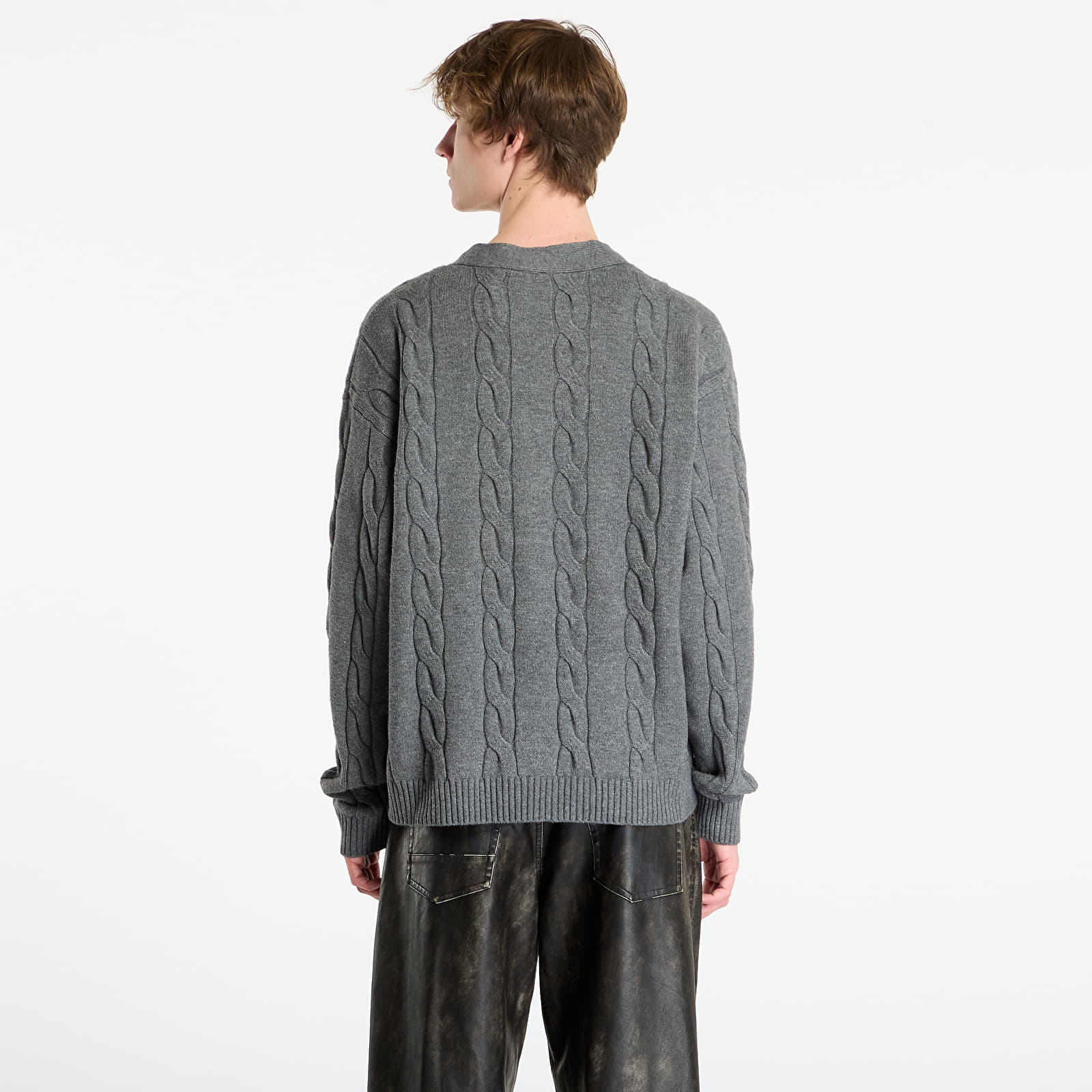 Pánske svetre New Era MLB Knit Cardigan New York Yankees UNISEX Graphite/dark Graphite