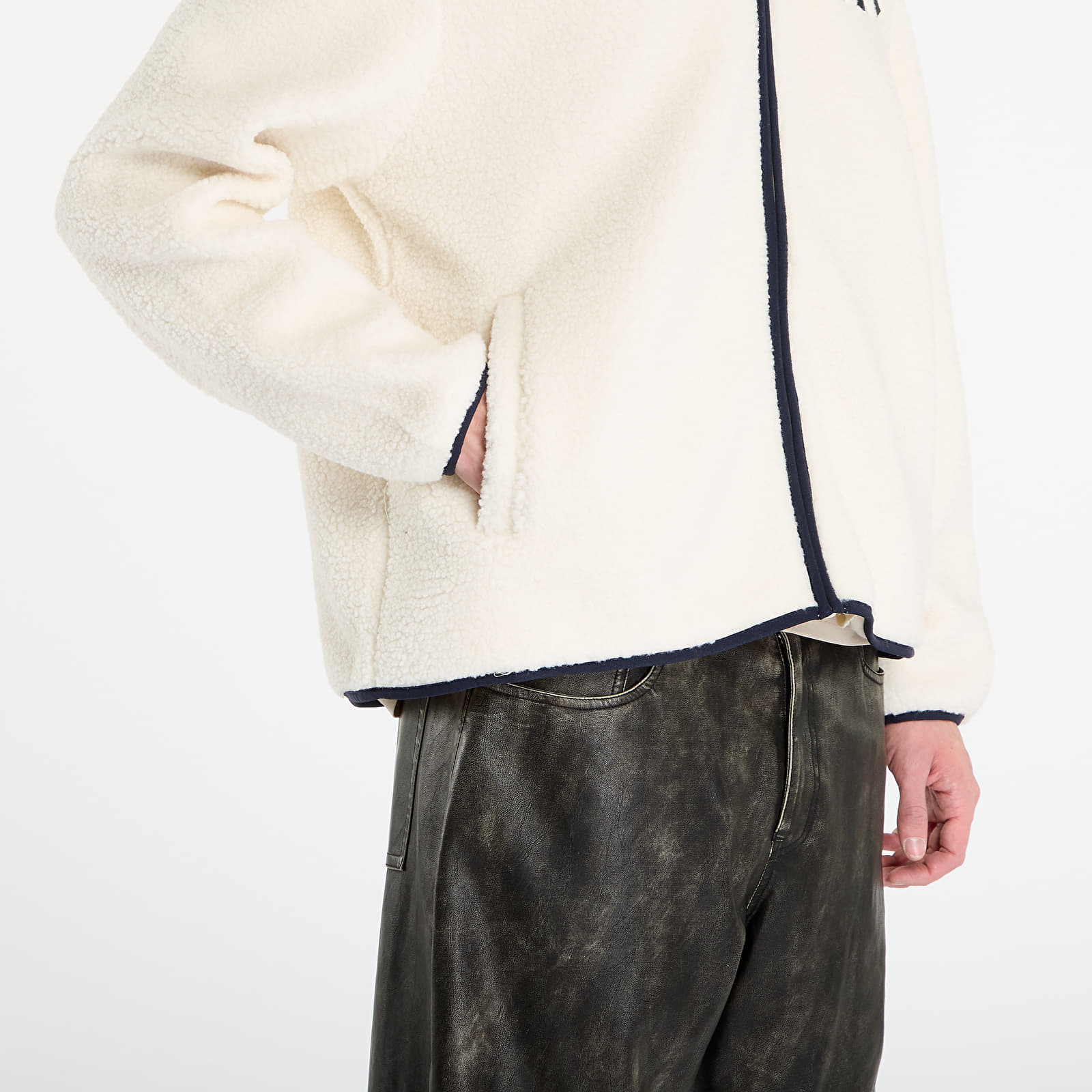 Men's jackets New Era MLB Hooded Sherpa New York Yankees UNISEX Off White