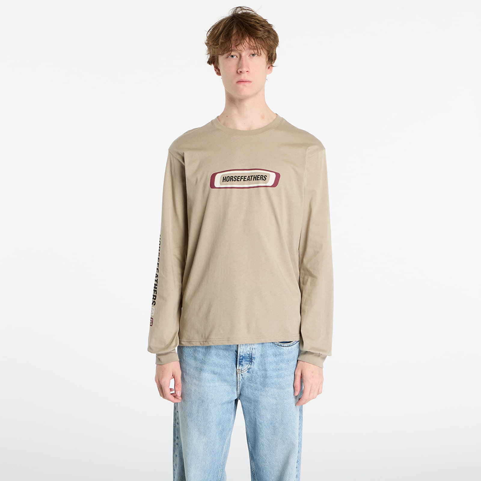 Magliette Horsefeathers Raceway Ls T-Shirt Taupe