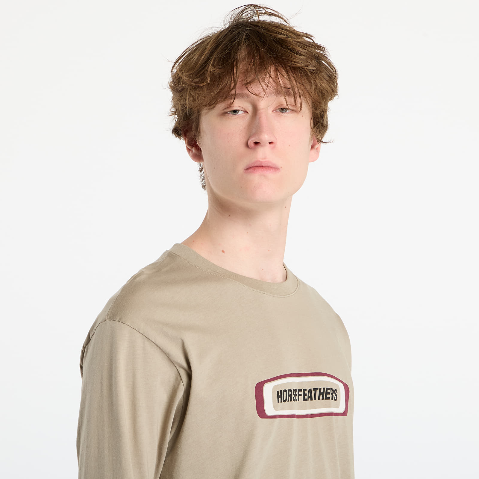 Magliette Horsefeathers Raceway Ls T-Shirt Taupe