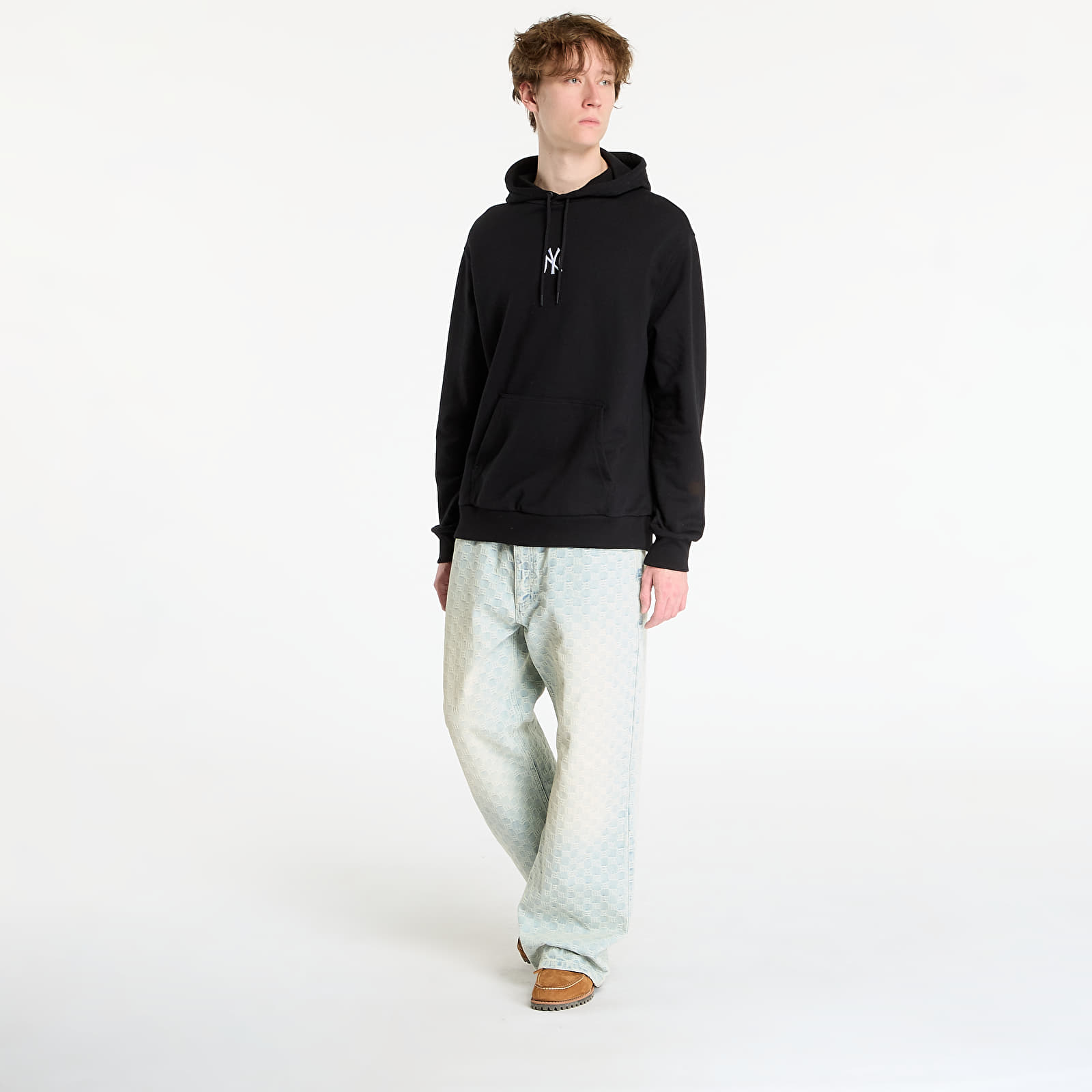 Felpe con cappuccio uomo New Era MLB Nos Le Midi Hoodie New York Yankees UNISEX Black