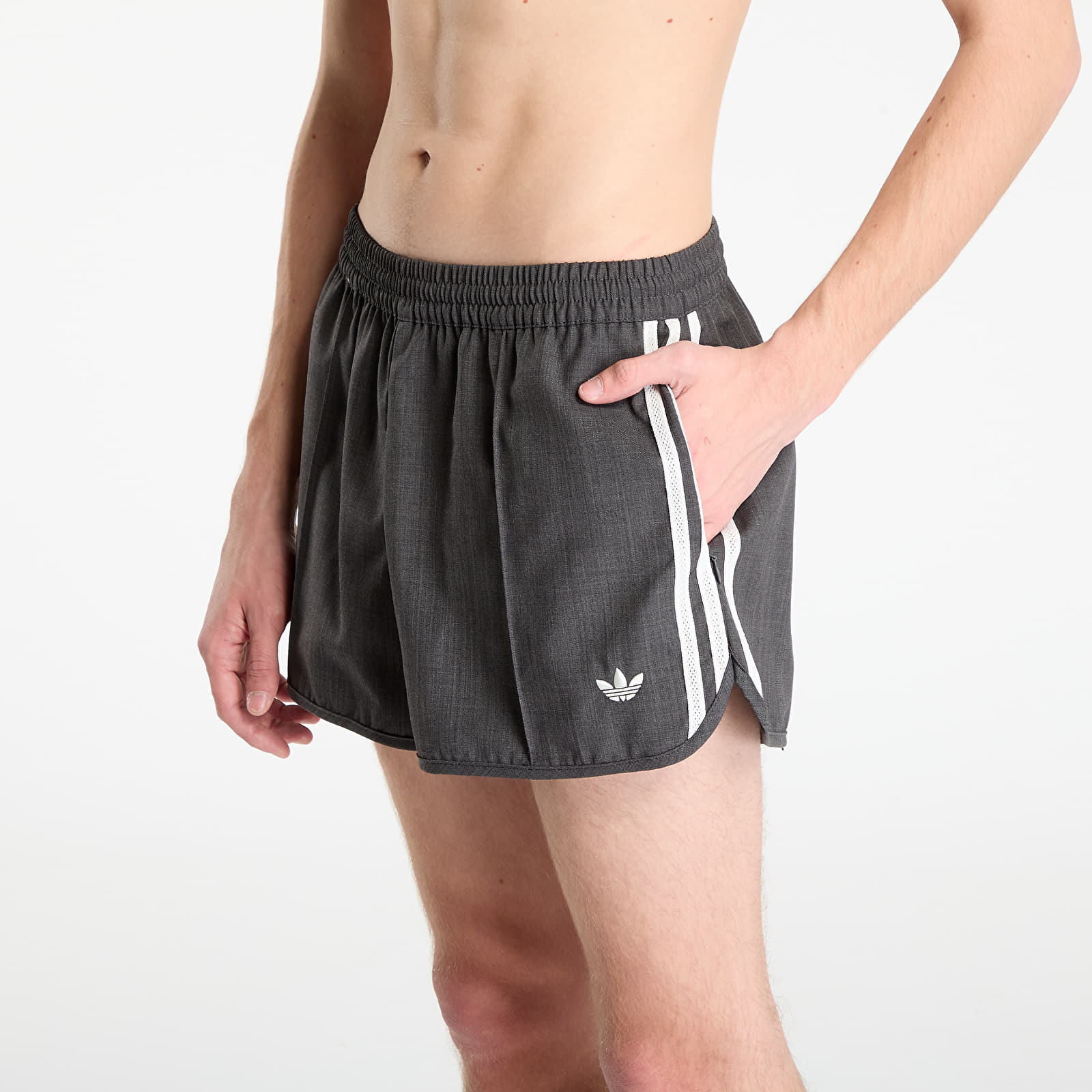 Men's shorts adidas x Wales Bonner Wool Short Dark Grey Heather/ Black/ White