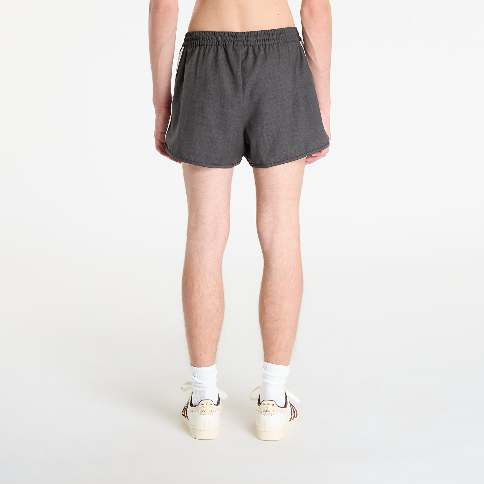 Men's shorts adidas x Wales Bonner Wool Short Dark Grey Heather/ Black/ White