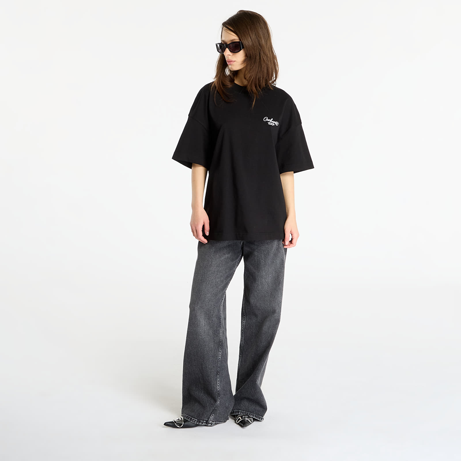 T-Shirts Carhartt WIP S/S Signature Script T-Shirt Black/ White