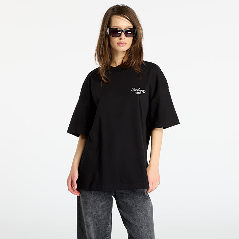 T-shirt Carhartt WIP S/S Signature Script T-Shirt Black/ White