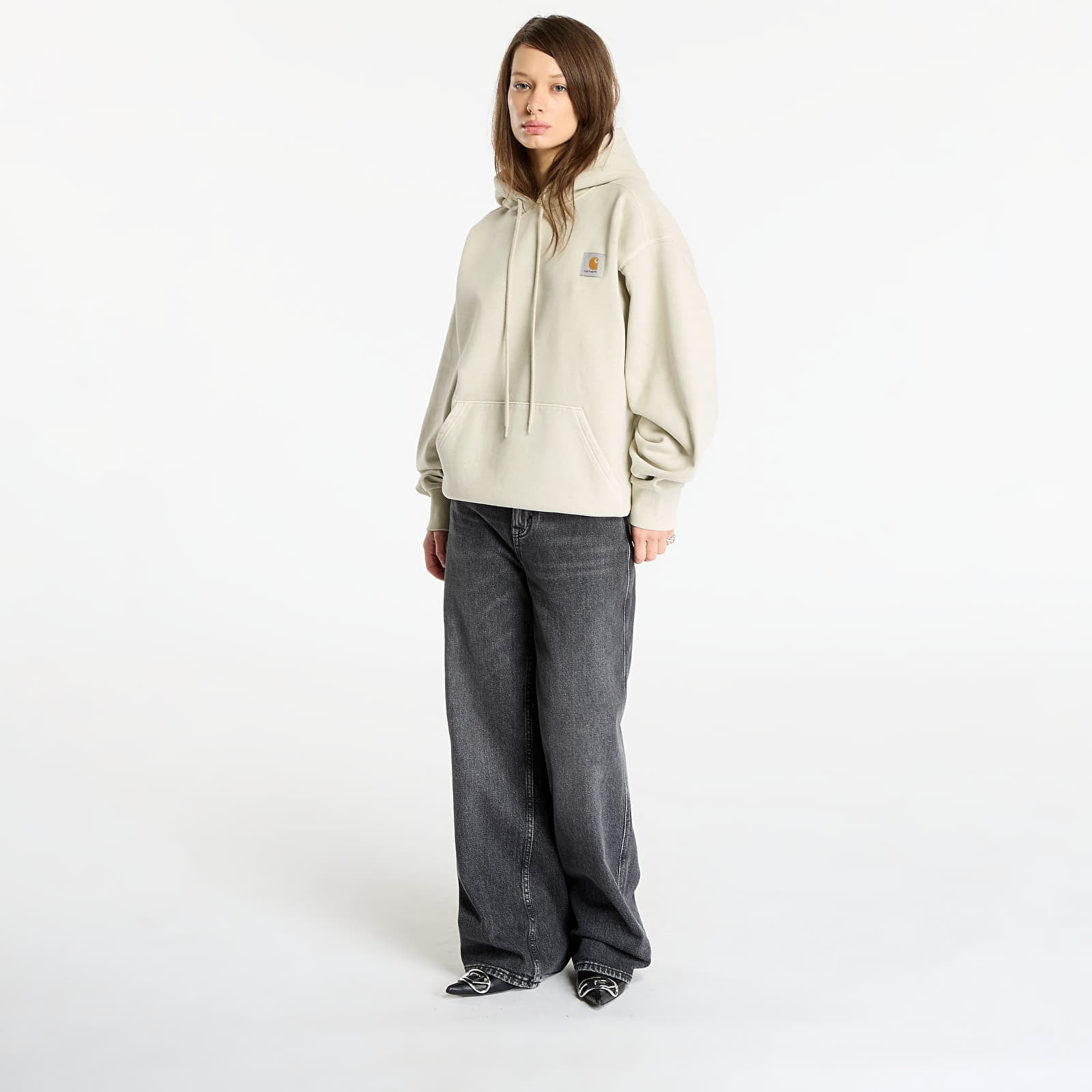 Hupparit ja collegepaidat Carhartt WIP Hooded Vista Sweat UNISEX  Fleur De Sel Garment Dyed