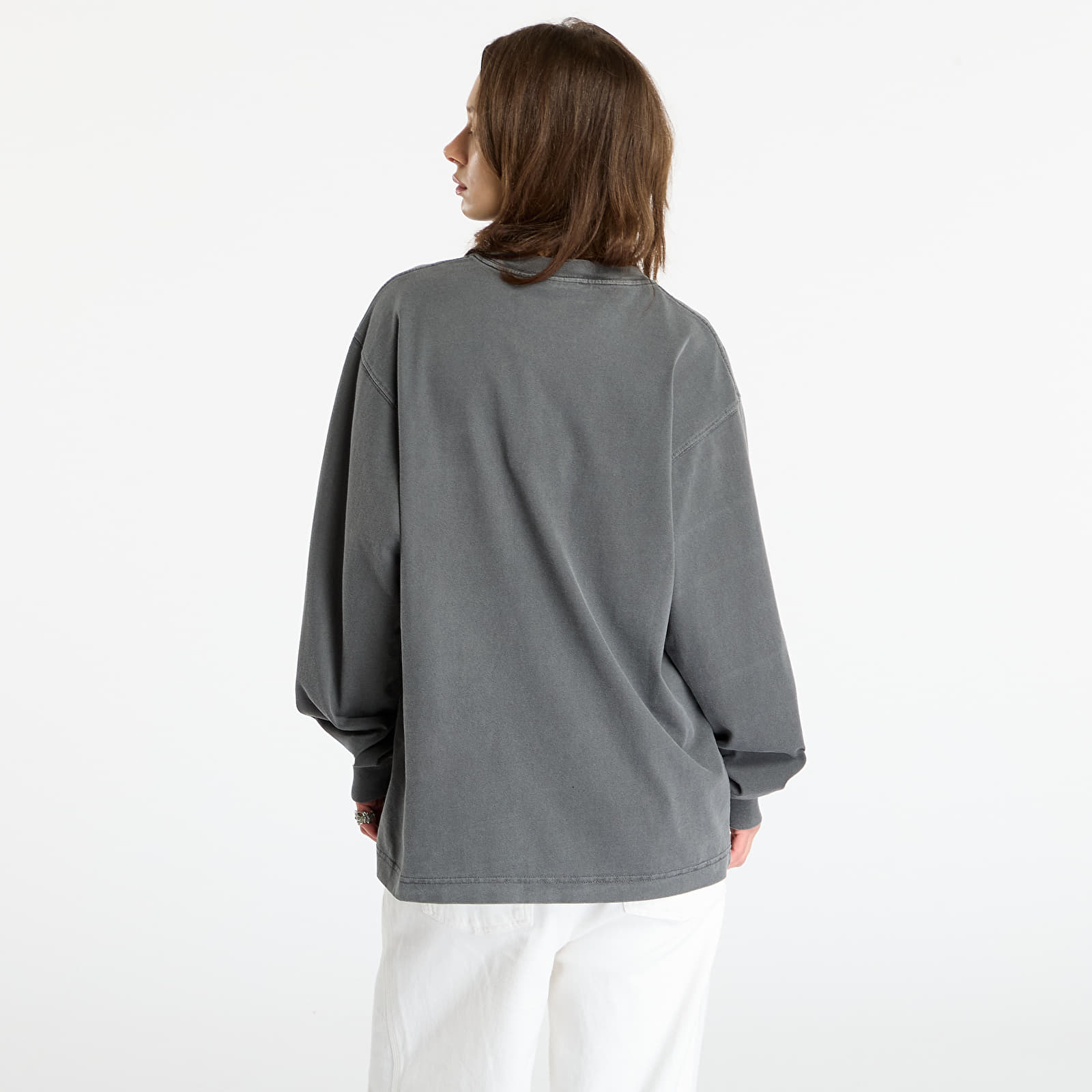 Trička Carhartt WIP L/S Vista T-Shirt UNISEX Black Garment Dyed