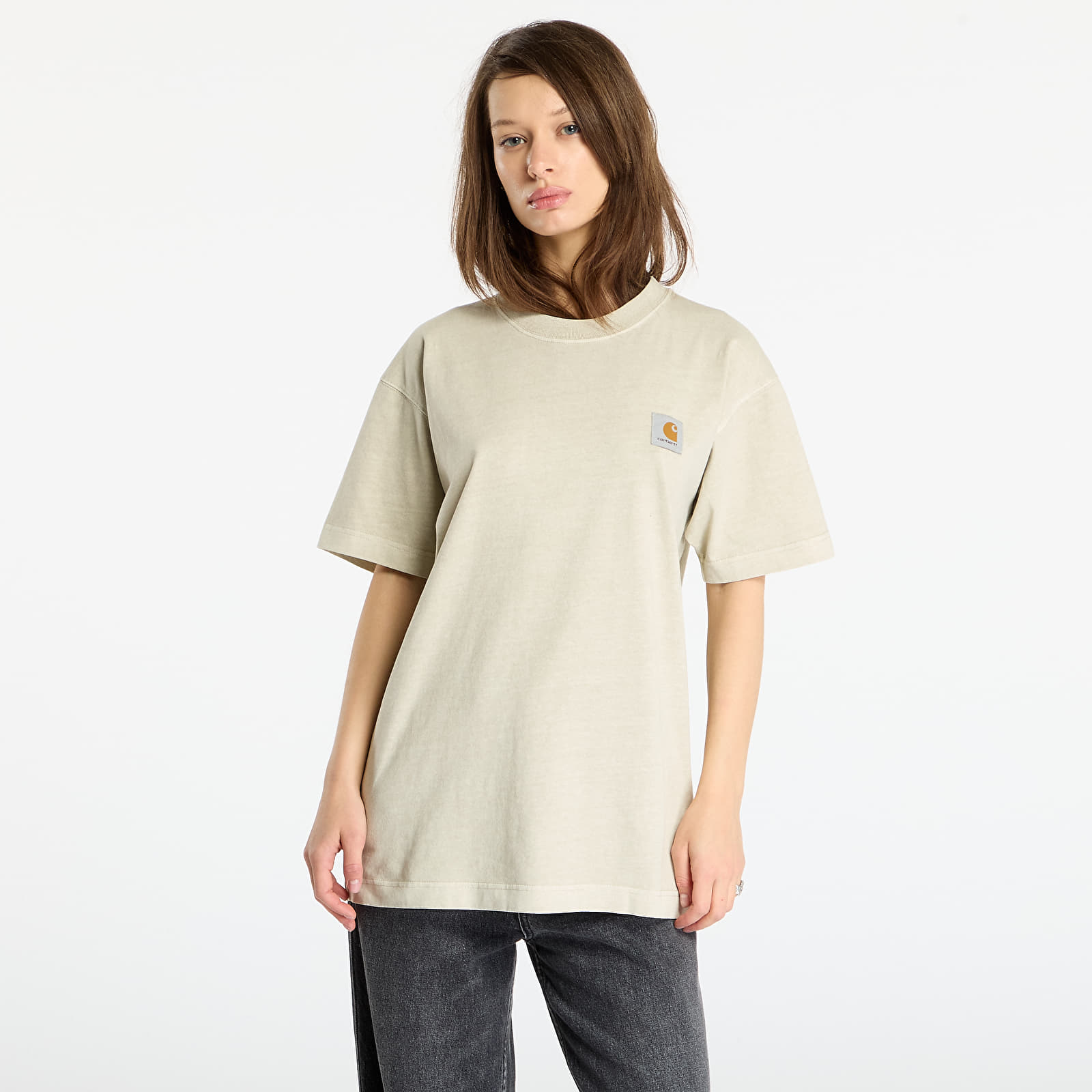 Trička Carhartt WIP S/S Vista T-Shirt UNISEX Fleur De Sel Garment Dyed