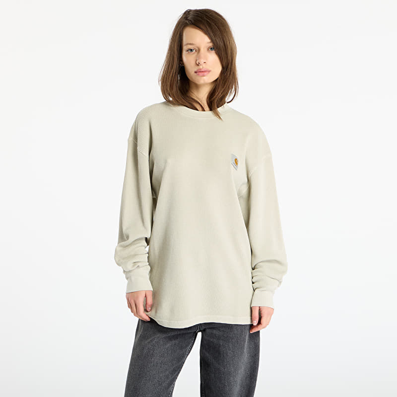 Tričko Carhartt WIP L/S Vista Waffle T-Shirt UNISEX Fleur De Sel Garment Dyed
