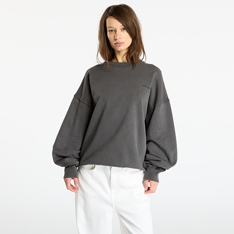 Sweatshirt Carhartt WIP Benton Sweat Graphite Garment Dyed