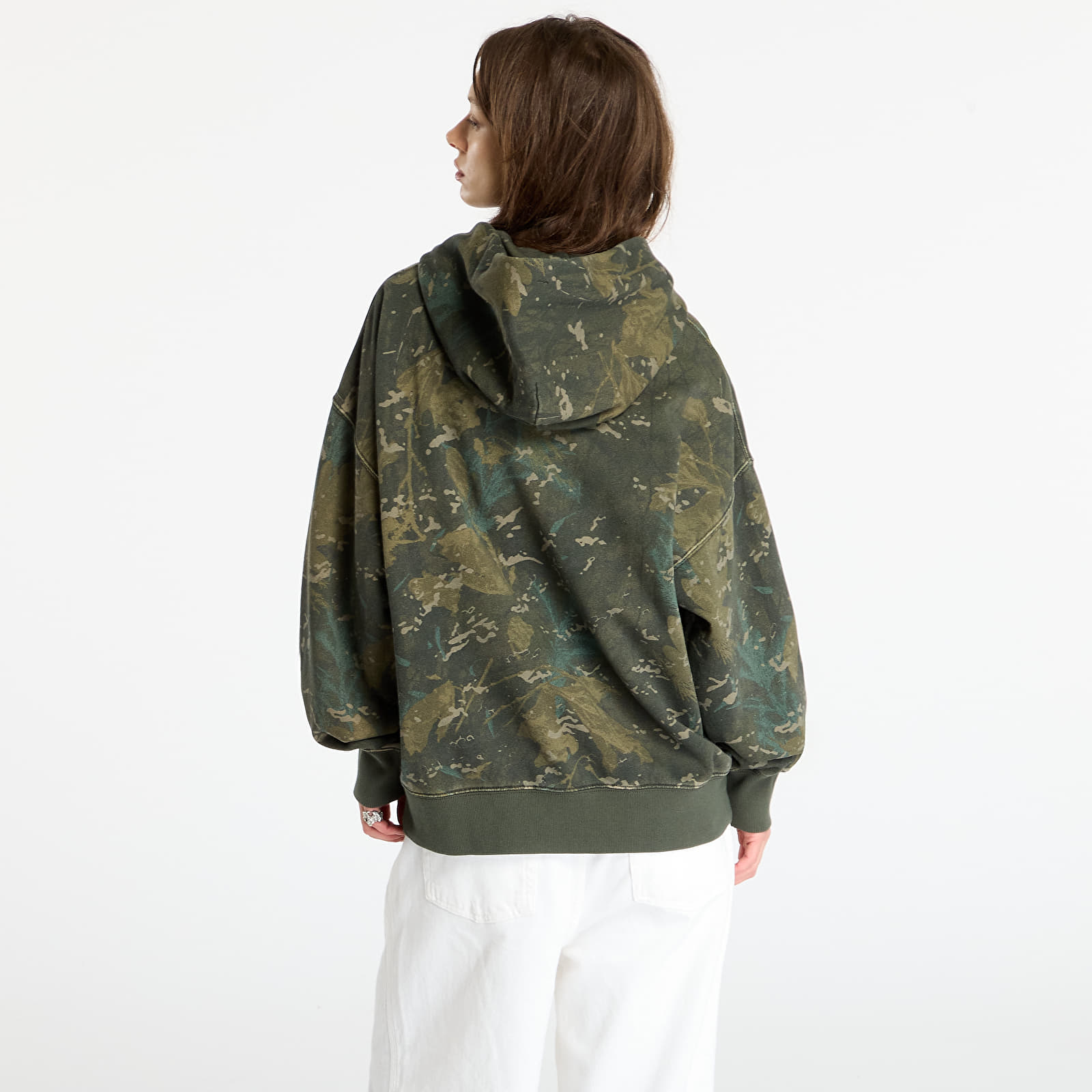 Hoodies and sweatshirts  Carhartt WIP Hooded Benton Sweat Jacket UNISEX Camo Combi/ Green Garment Dyed