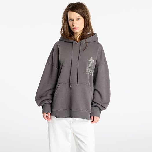 Džemperis Carhartt WIP Hooded Distance Sweat Graphite Stone Dyed