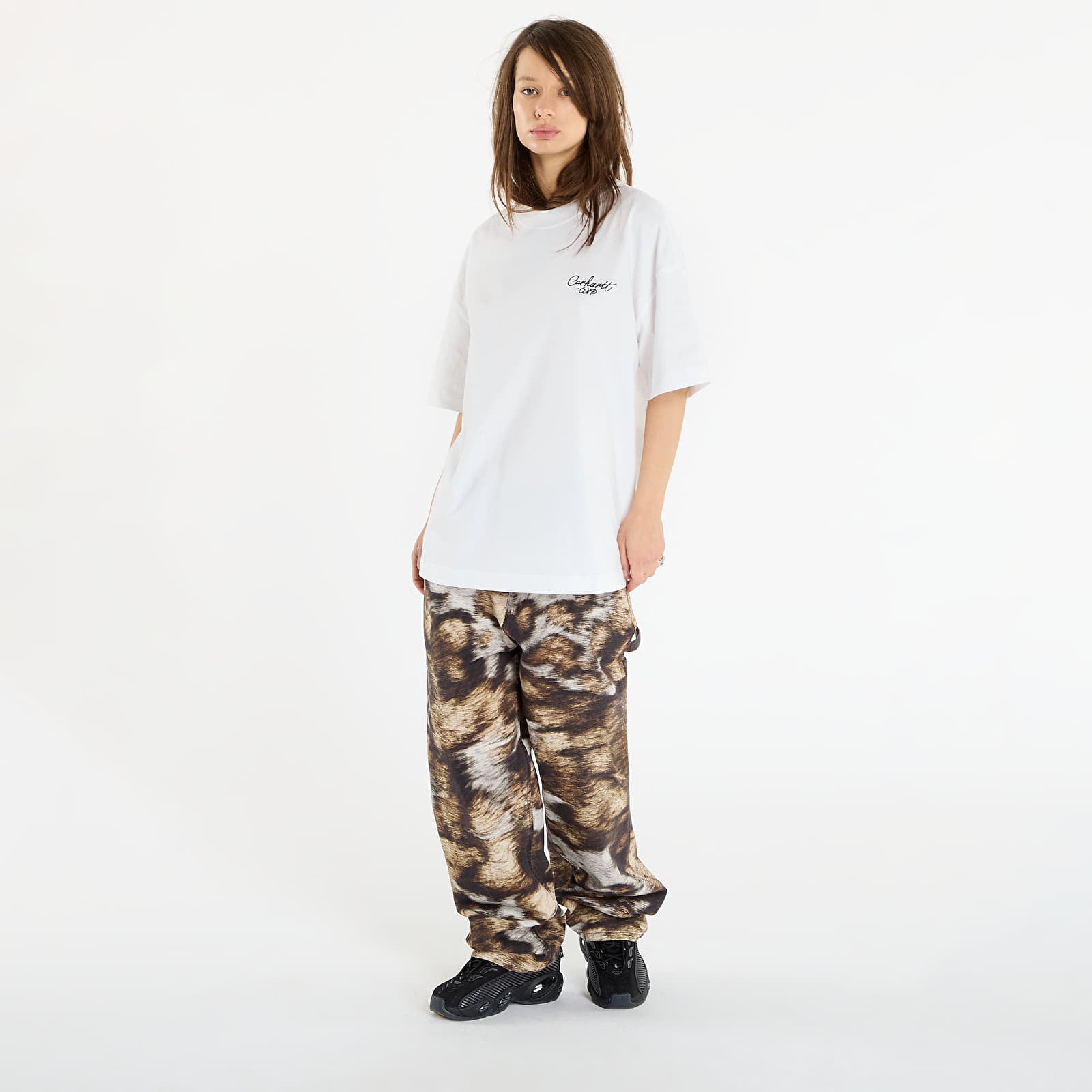 T-shirts Carhartt WIP S/S Signature Script T-Shirt White/ Black