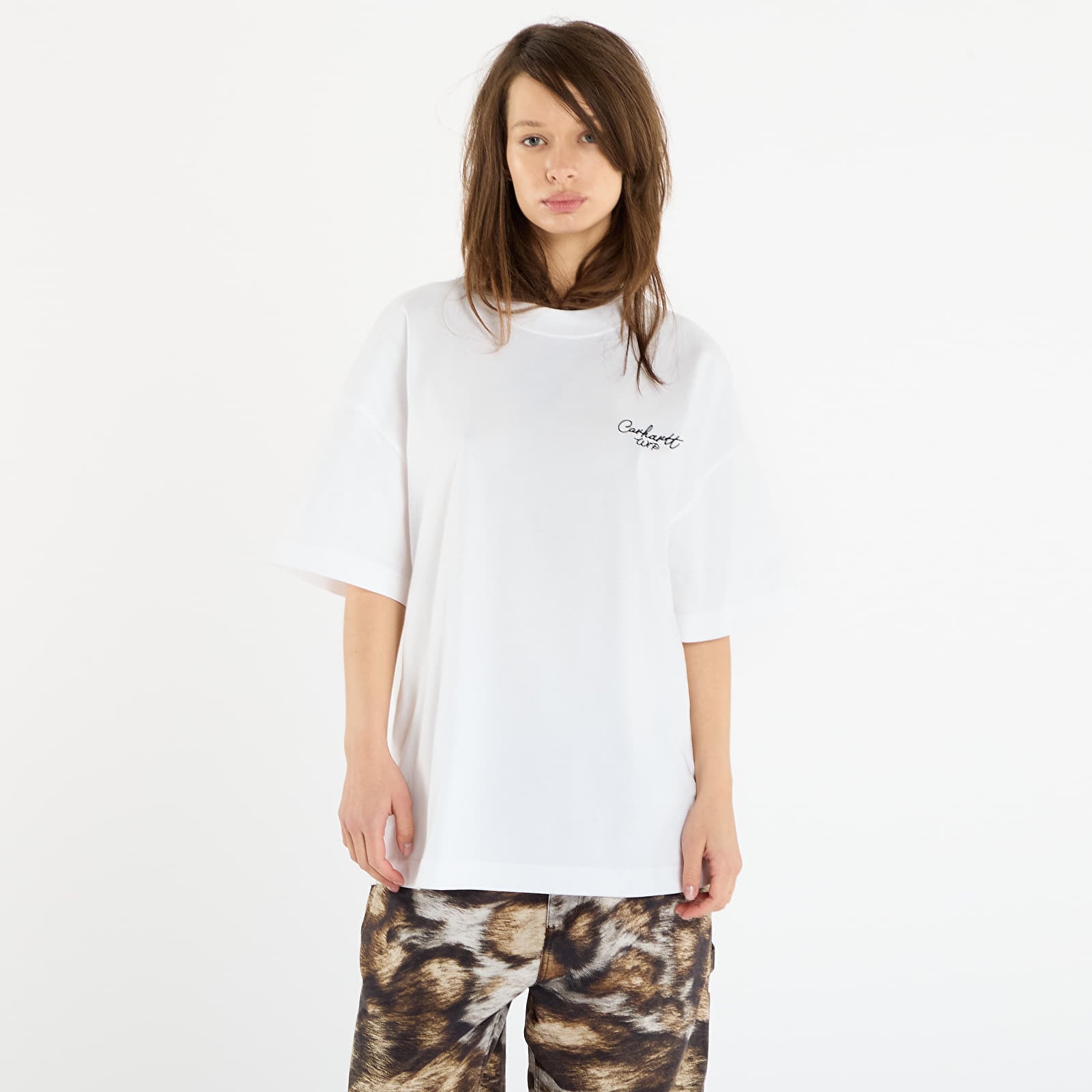 T-shirts Carhartt WIP S/S Signature Script T-Shirt White/ Black