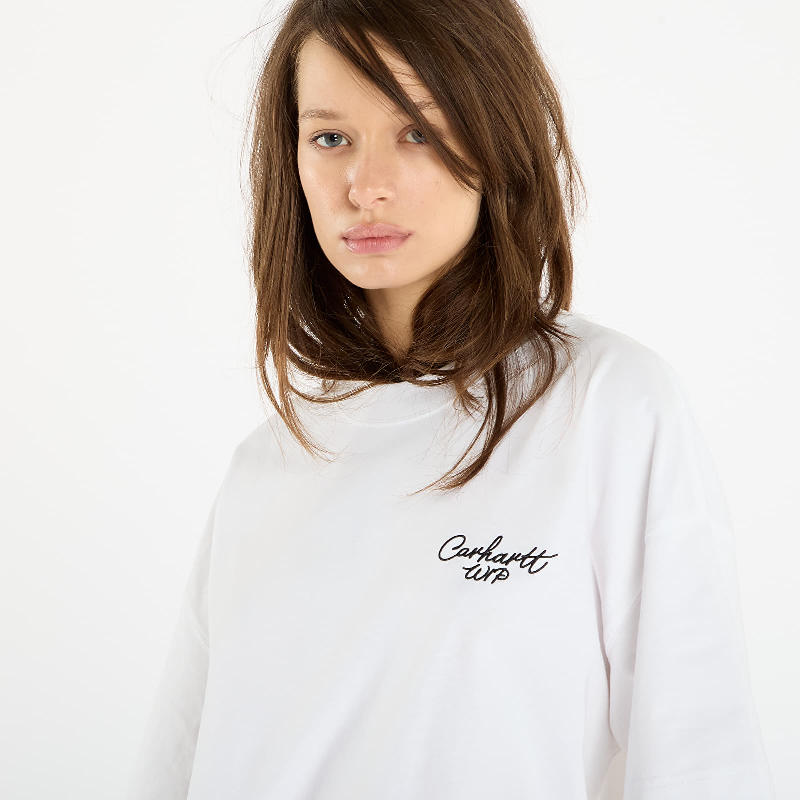T-shirts Carhartt WIP S/S Signature Script T-Shirt White/ Black