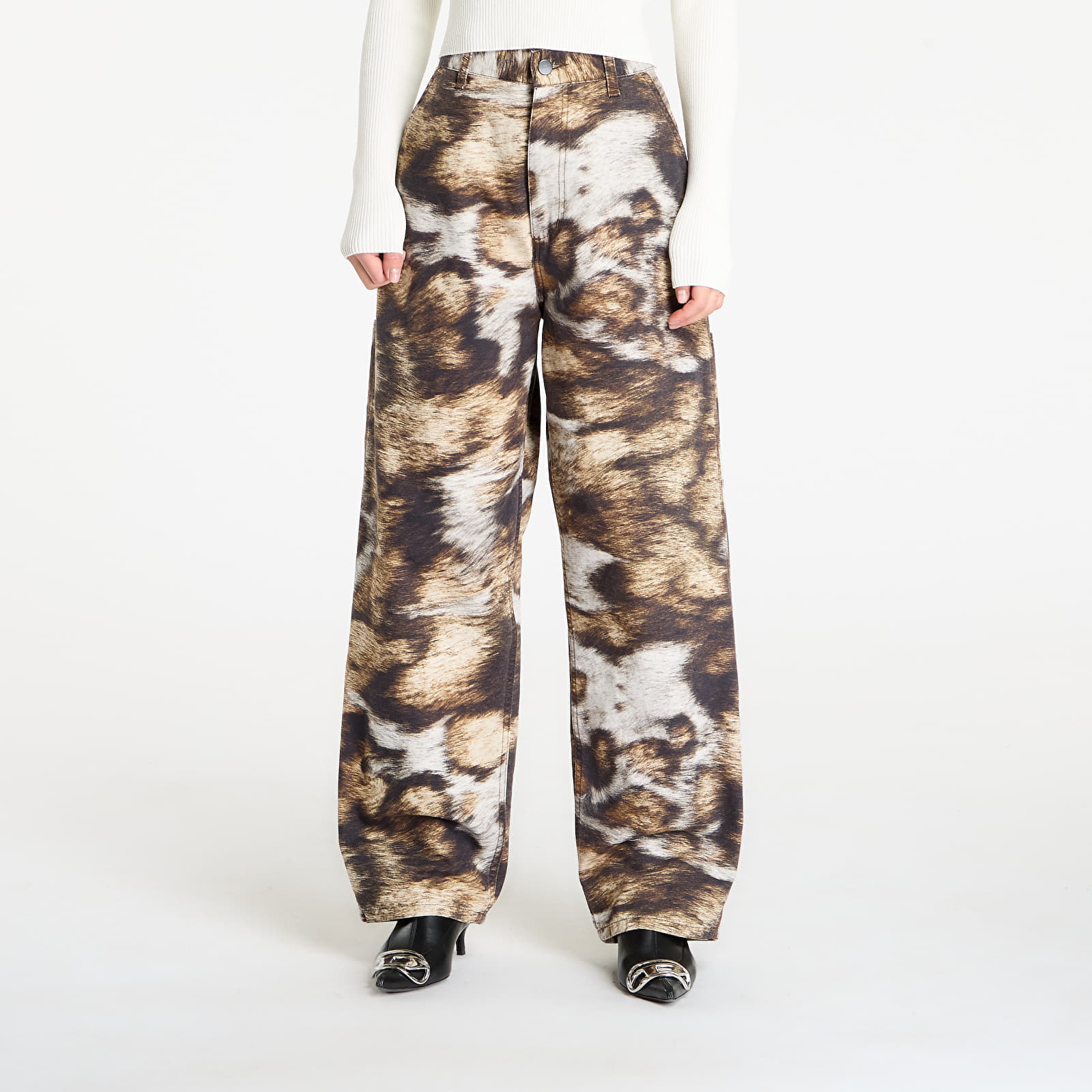 Pantaloni Carhartt WIP W Brandon Single Knee Pant Wild Dog Print Stone Washed L