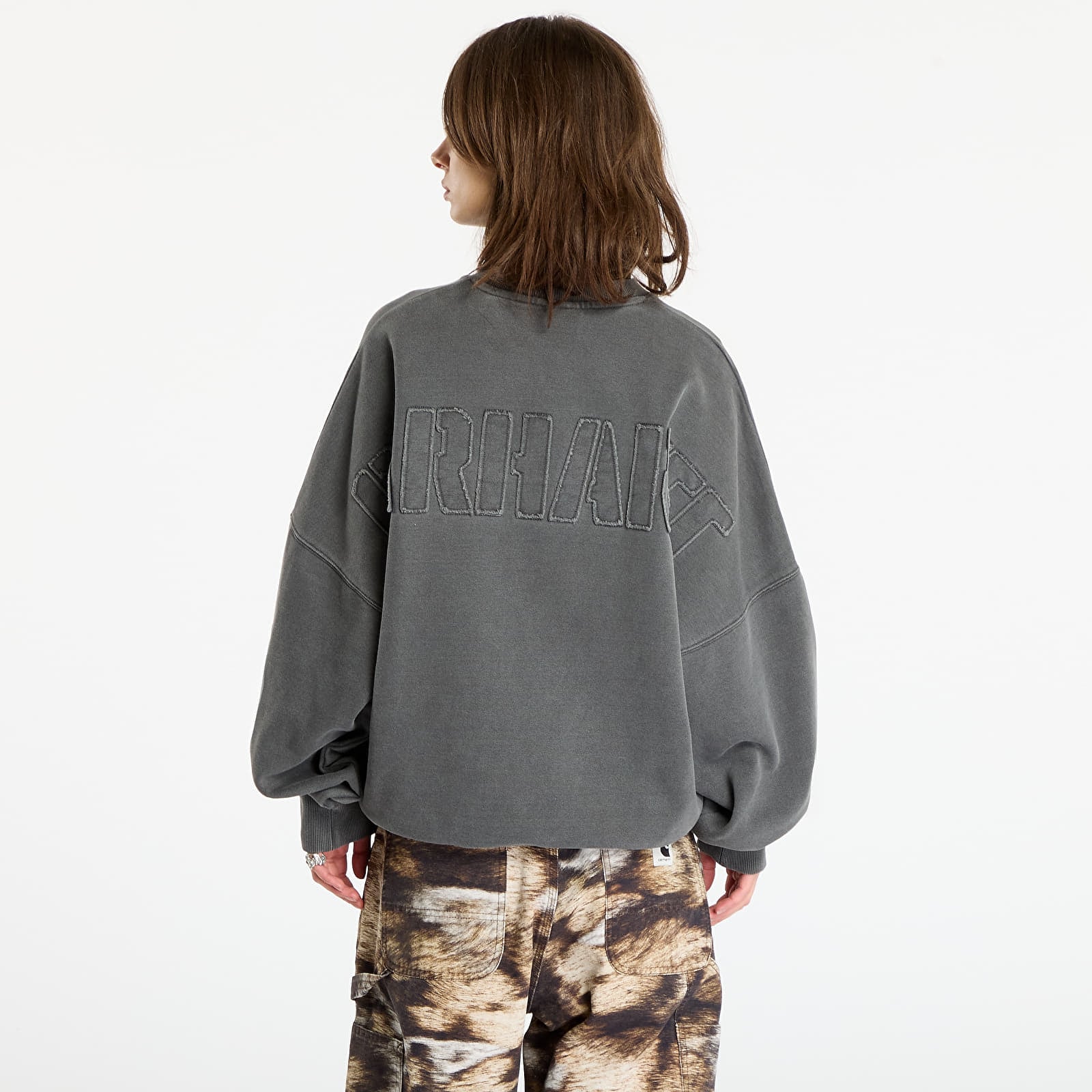 Dukserice Carhartt WIP RGGD Sweat UNISEX Black Garment Dyed