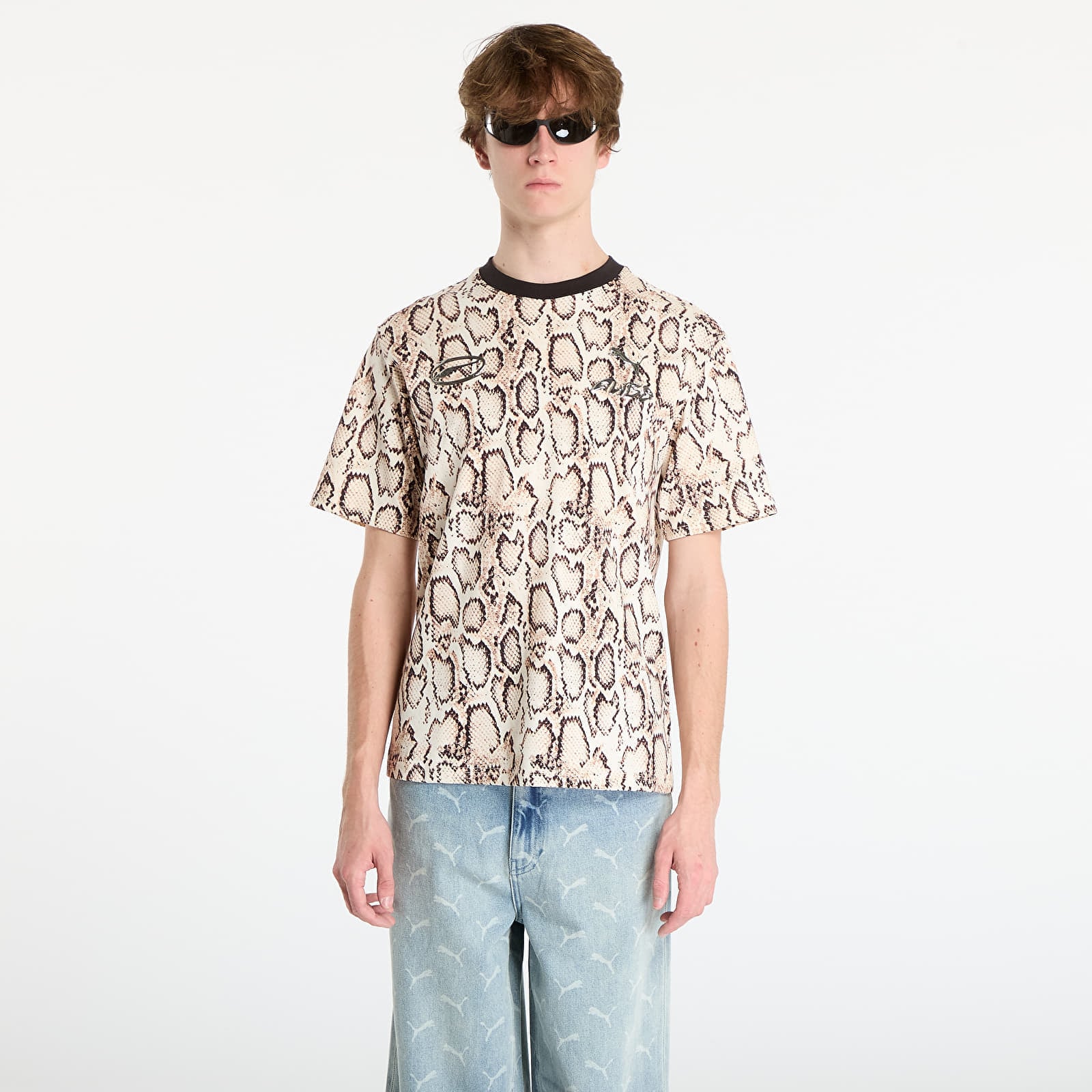 Tricou Puma x A$AP ROCKY Snakeskin Tee Frosted Ivory AOP M