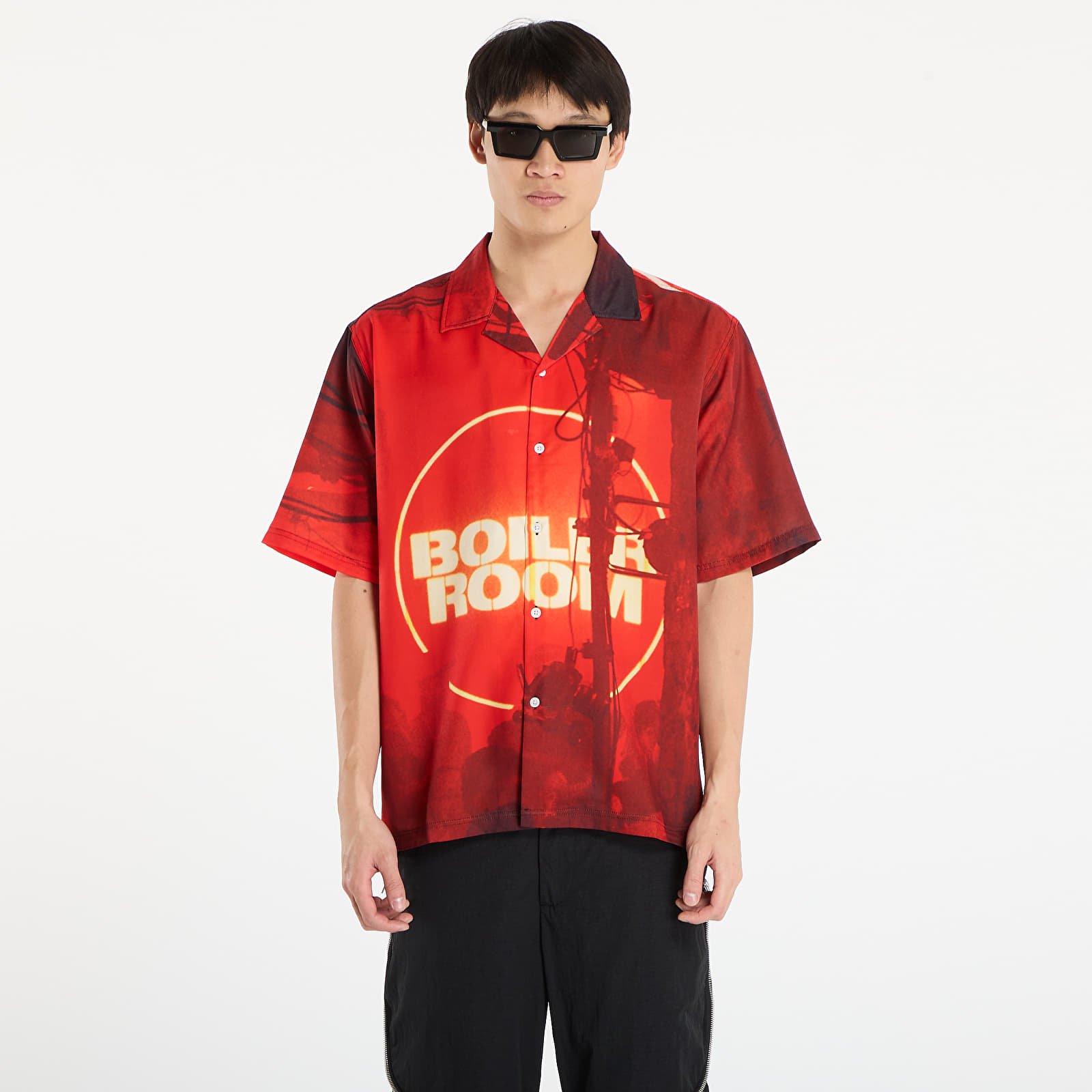Men's shirts PLEASURES x Boiler Room Venue Button Up Red