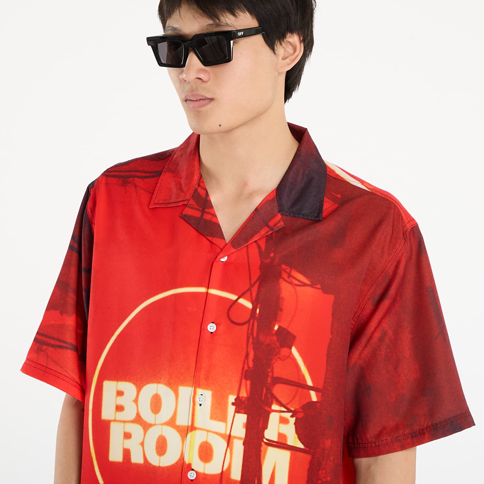 Men's shirts PLEASURES x Boiler Room Venue Button Up Red