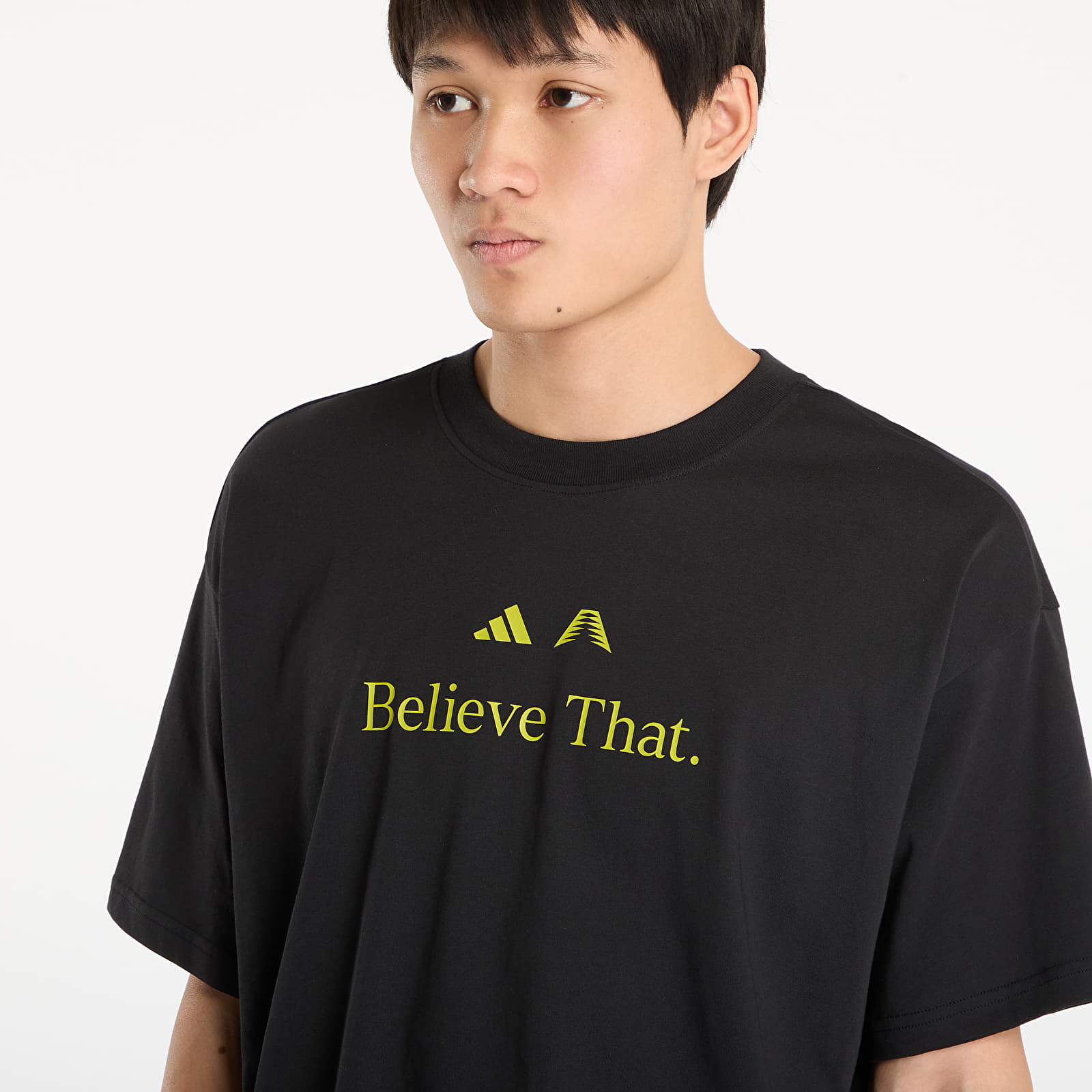 Magliette da uomo adidas x Anthony Edwards Tee Black/ Preloved Lime