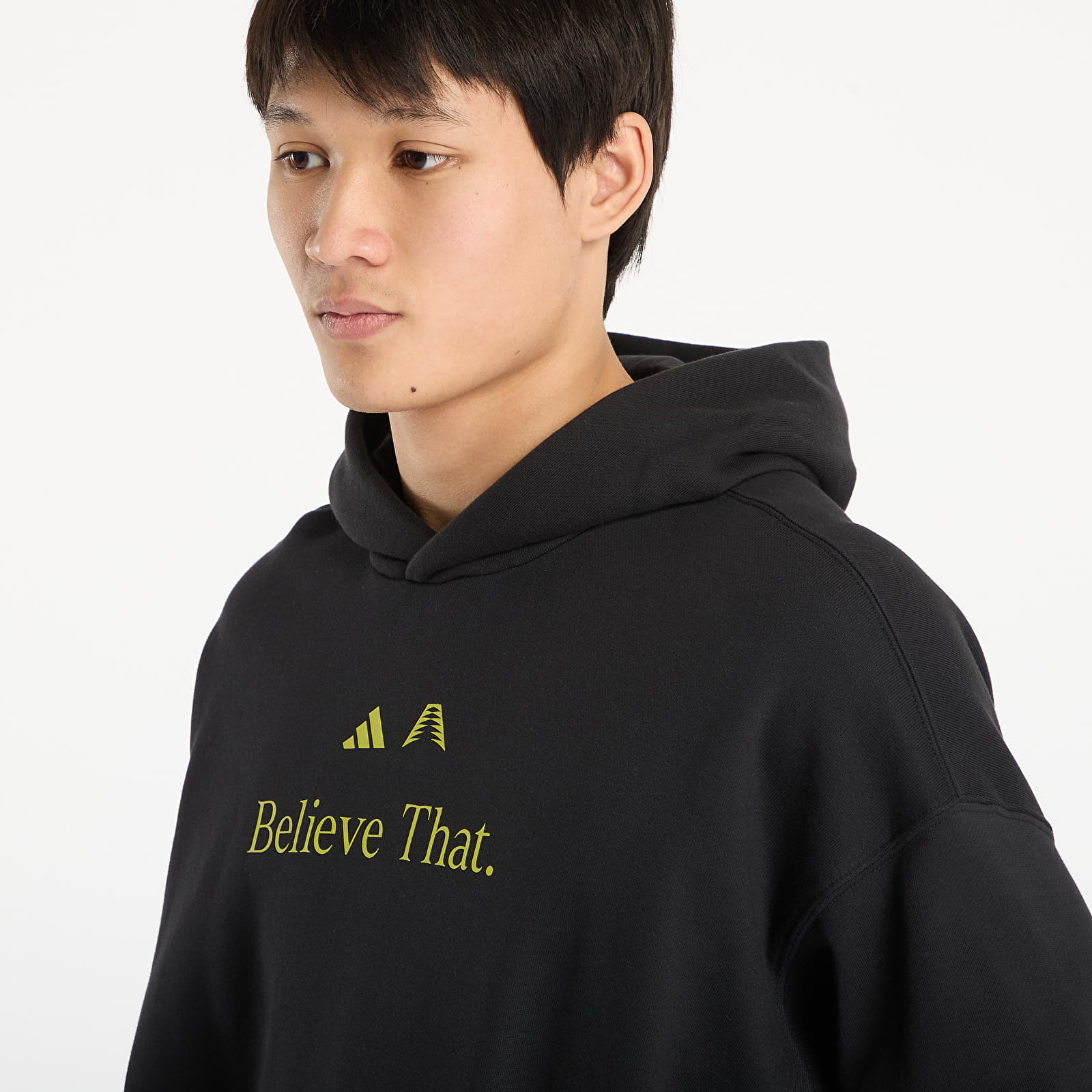 Felpe con cappuccio uomo adidas x Anthony Edwards Hoody Black/ Preloved Lime