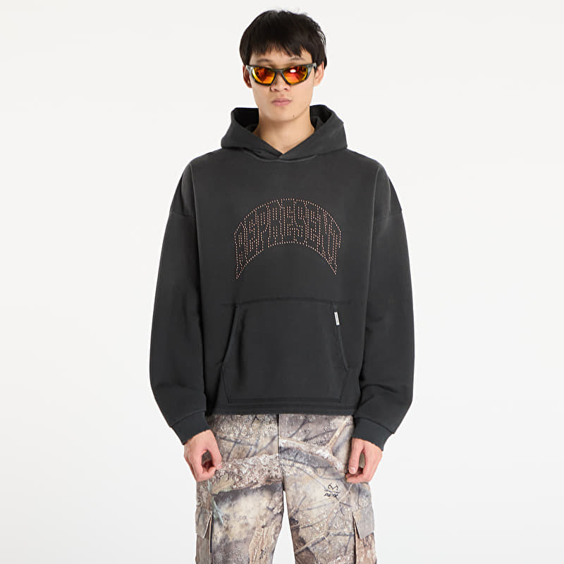Sweatshirt REPRESENT Embellished Hoodie UNISEX Stained Black
